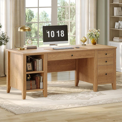 58'' Solid Pine Wood Computer Desk