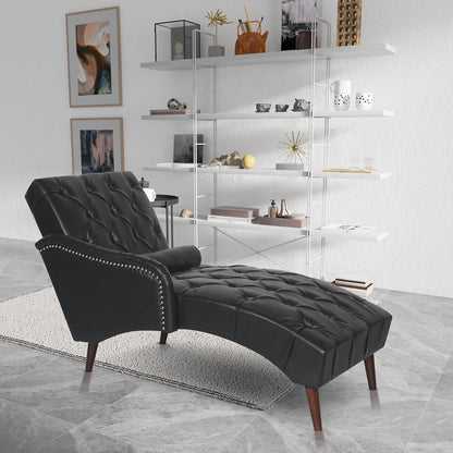Tufted Chaise Lounge Chair: Immersive Comfort with High-Density Foam