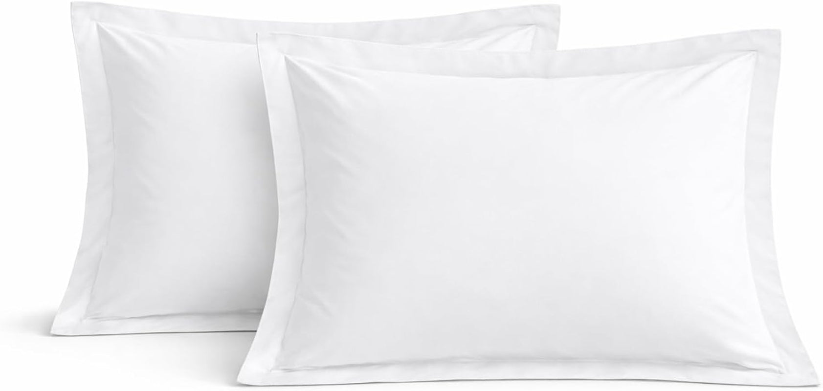 King Pillow Sham 20X36 Size, Set of 2 Long Staple 100% Egyptian Cotton Pillow Protector - Cushion Cover/Case Home Decorative - Hotel Style Soft & Breathable Envelope Closure, White