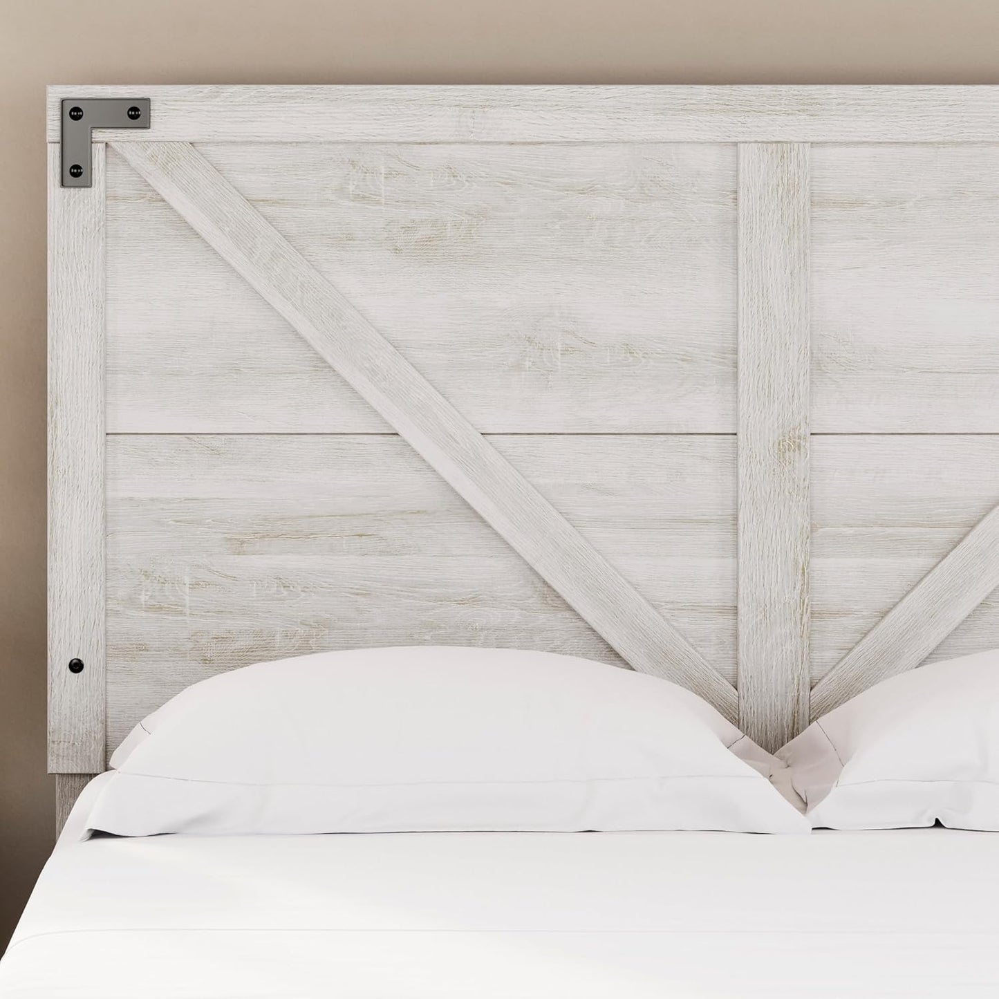 Shawburn Modern Farmhouse Headboard, Queen, Whitewash
