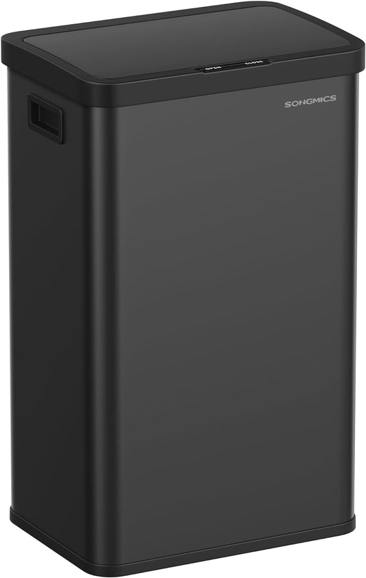 Motion Sensor Trash Can, 18-Gallon (68L) Automatic Kitchen Garbage Can with Stay-Open Lid, Soft Close, Stainless Steel, 15 Trash Bags Included, Ink Black ULTB630B68