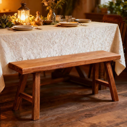 Wood Bench Indoor Farmhouse Narrow Entryway Bench, Skinny Long Bench for End of Bed, Benches for Entry, Kitchen, Dining Room,Hallway 31Inch