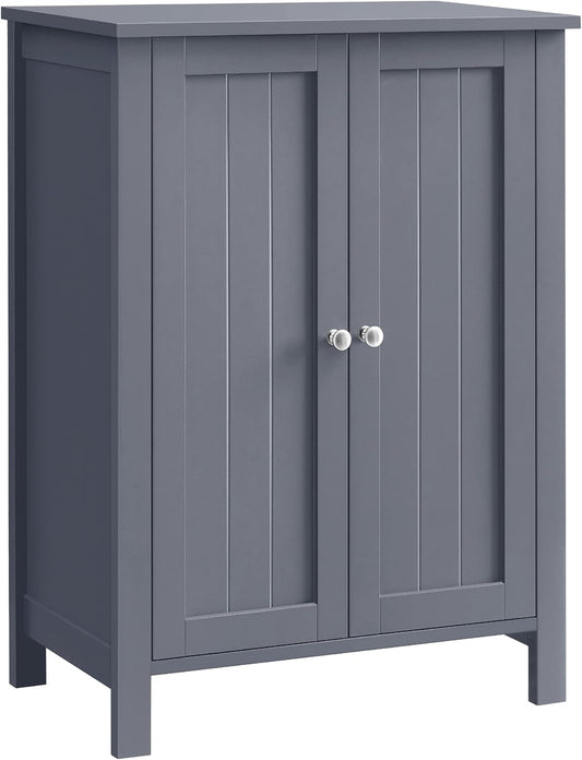 Bathroom Floor Storage Cabinet, Freestanding Bathroom Storage Unit with 2 Adjustable Shelves, 11.8 X 23.6 X 31.5 Inches, Slate Gray UBCB60GY