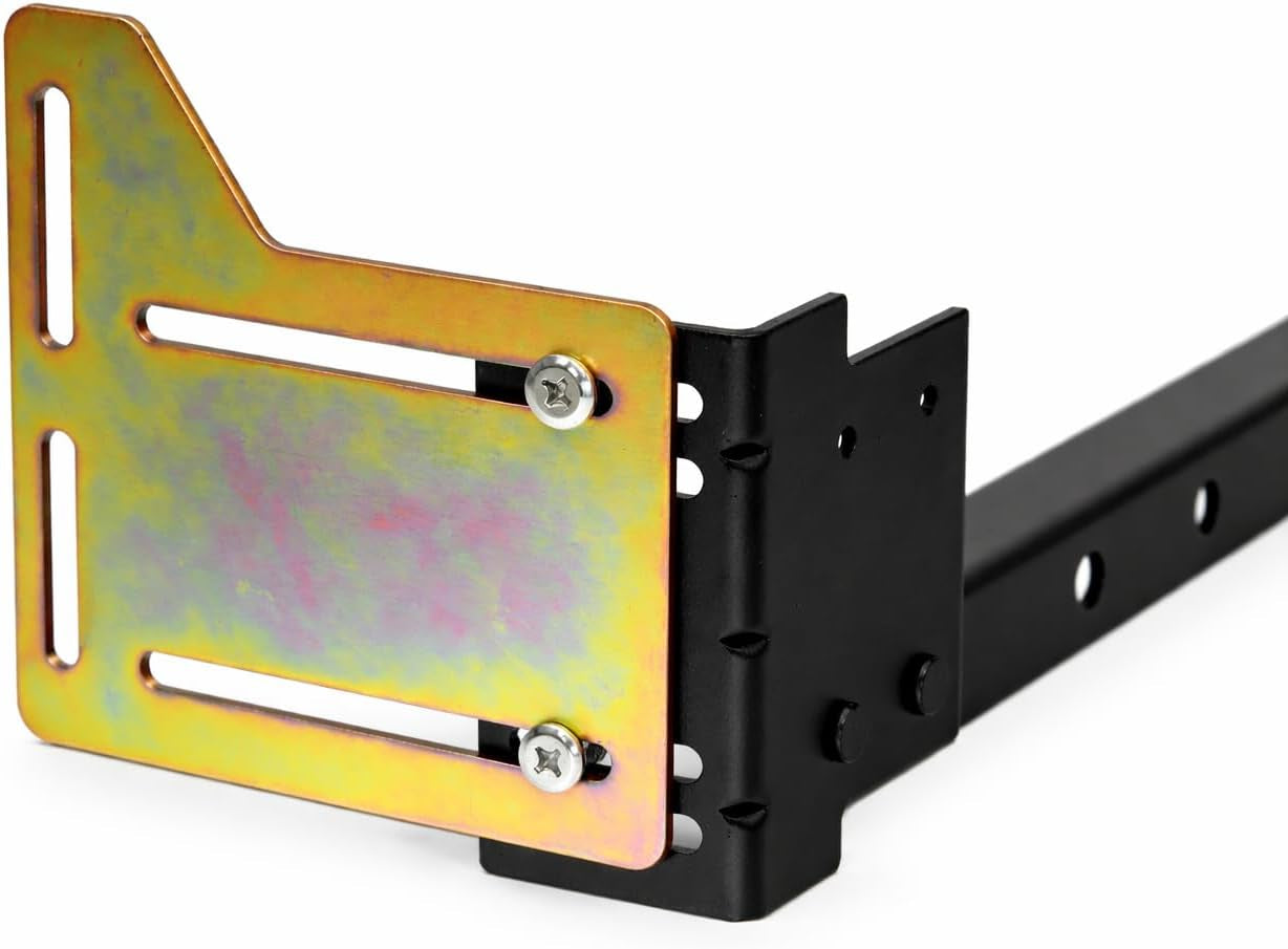 #745 Queen Bed Frame Modification Adapter Bracket – Heavy-Duty Steel Headboard Conversion Plates, Set of 2 with Hardware, Converts Bolt-On to Hook-On or Extends Frame Width