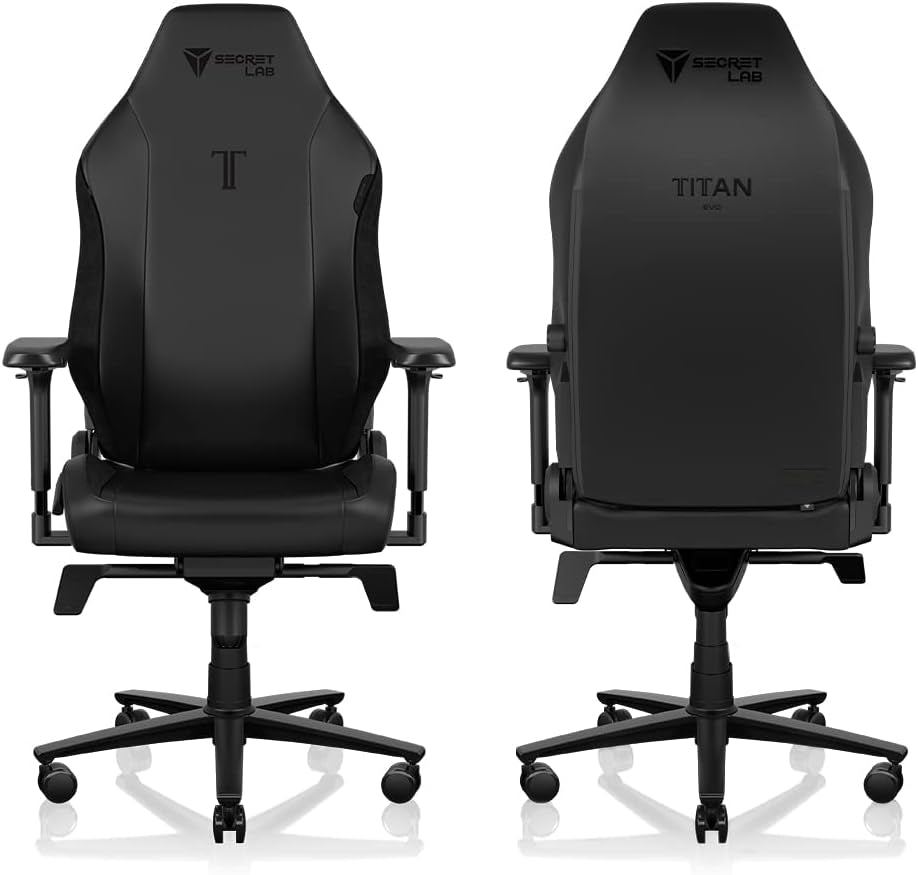 Titan Evo Royal Gaming Chair - Reclining - Ergonomic & Comfortable Computer Chair with 4D Armrests - Magnetic Head Pillow & 4-Way Lumbar Support - Small - Blue - Leatherette