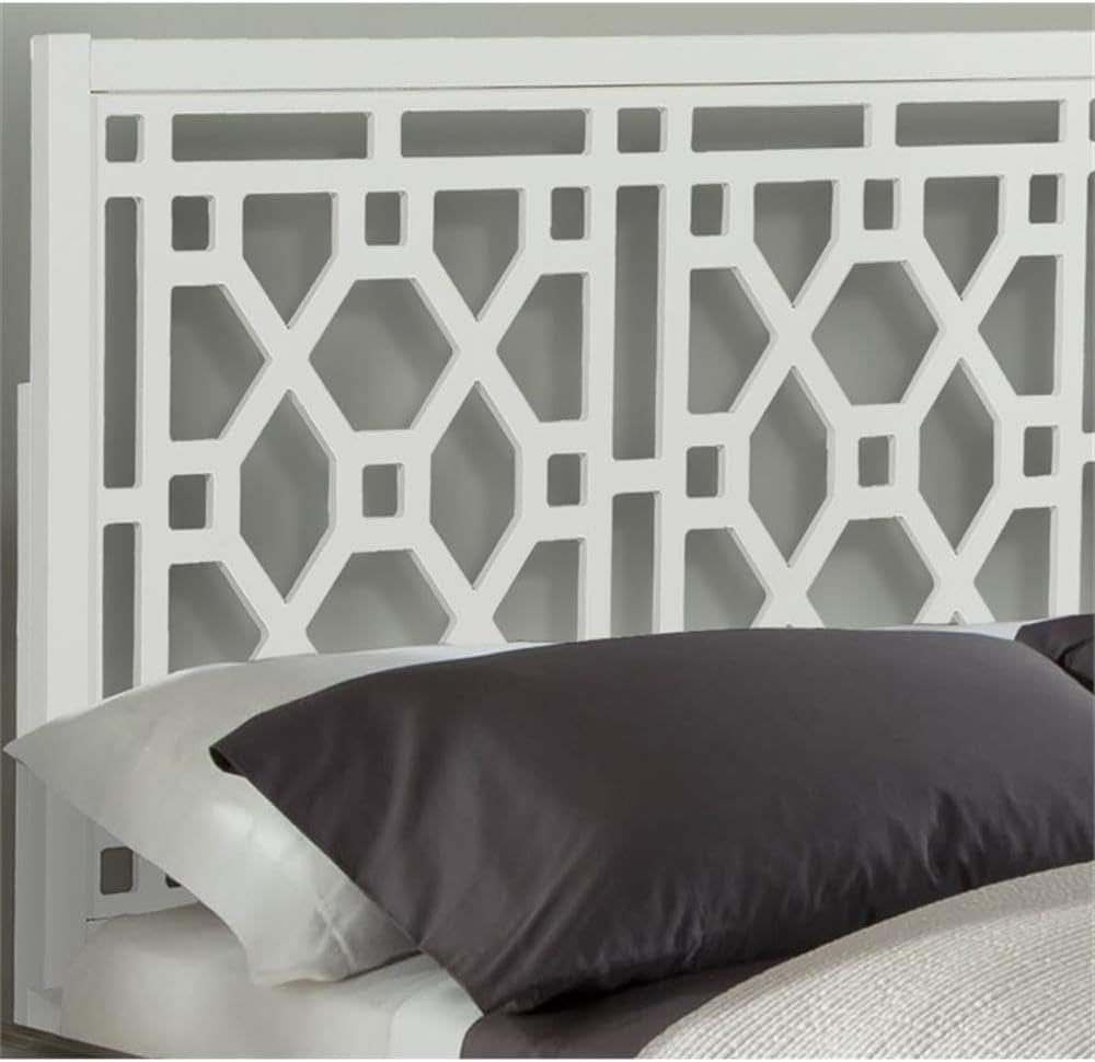 Thomas Chippendale White Wood Headboard - King
