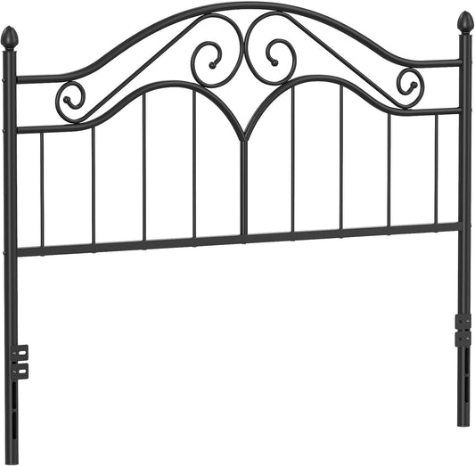 Headboard for Queen Size Bed Frame, Vintage Platform Bed Metal Headboard Only, Height Adjustable, Sturdy and Stable, Queen Size, Easy Assembly, Black