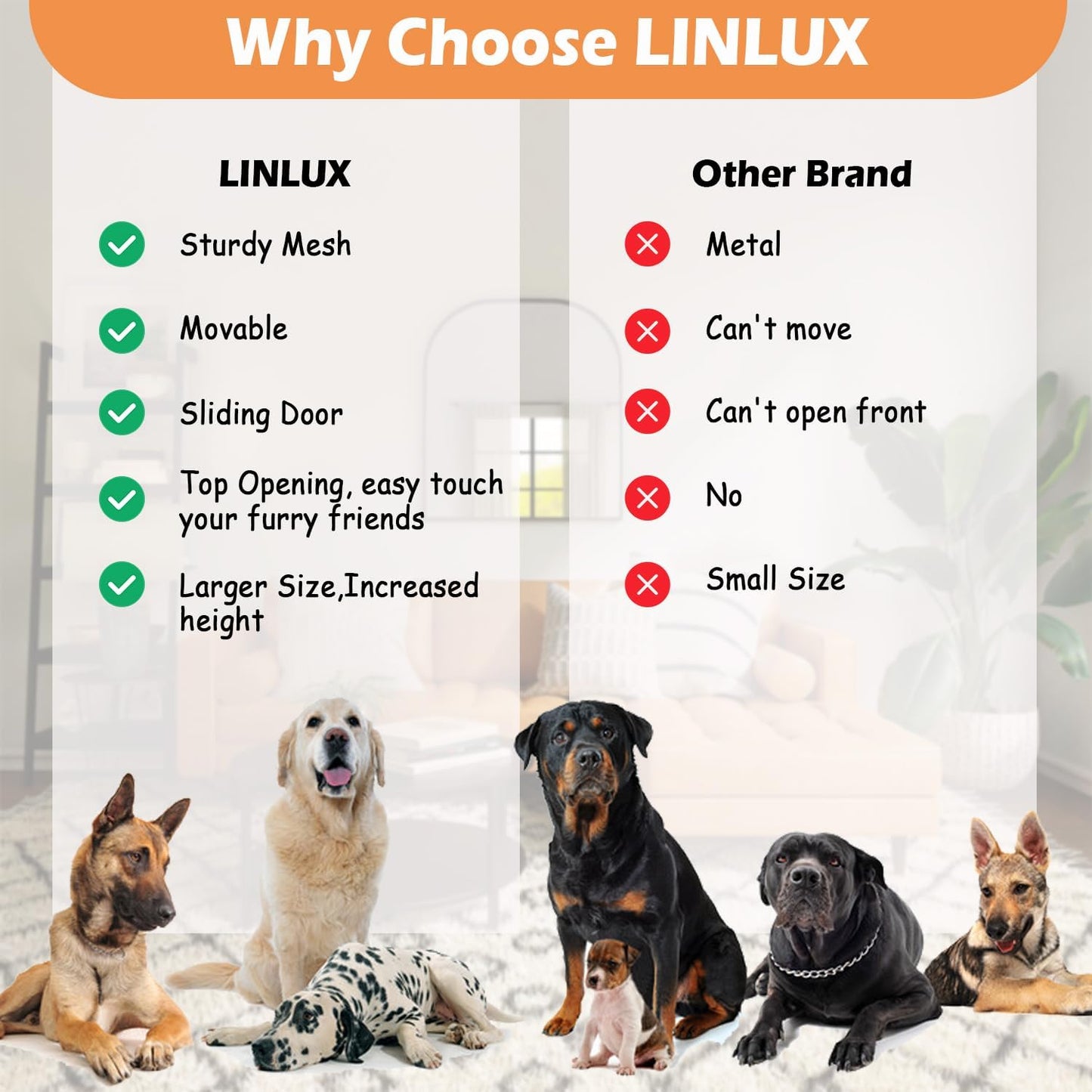 40 Inch Dog Crate Furniture, Wooden Heavy Duty Dog Kennel Indoor, Decorative Dog Cage Table for Large Medium Dogs, with Sliding Doors, Wheels and Flip-Top Plate