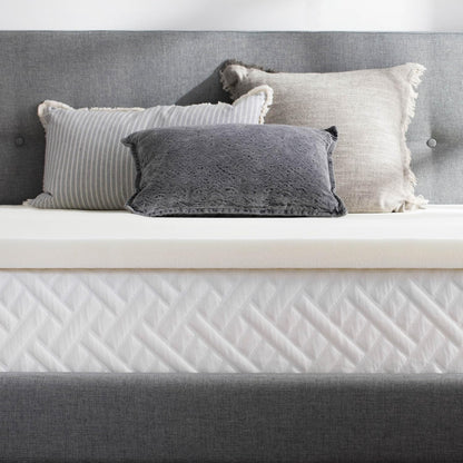 2 Inch Memory Foam Mattress Topper - King,Off White