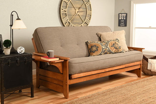 Phoenix Futon Set, Full, Linen Stone