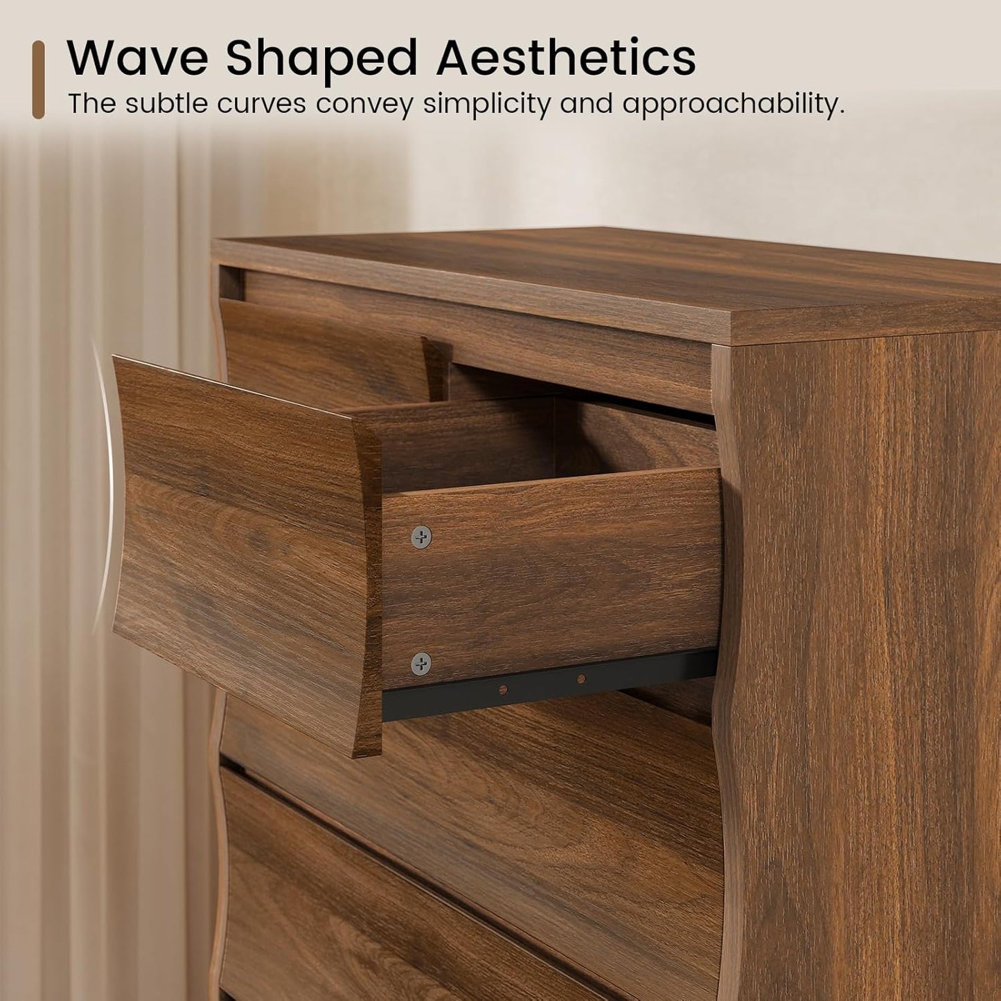 Tall Dresser for Bedroom, 61.1" Tall Dresser with 8 Drawers, Wood Dressers & Chests of Drawers, Accent Upright Drawer Organizers for Closet, Hallway