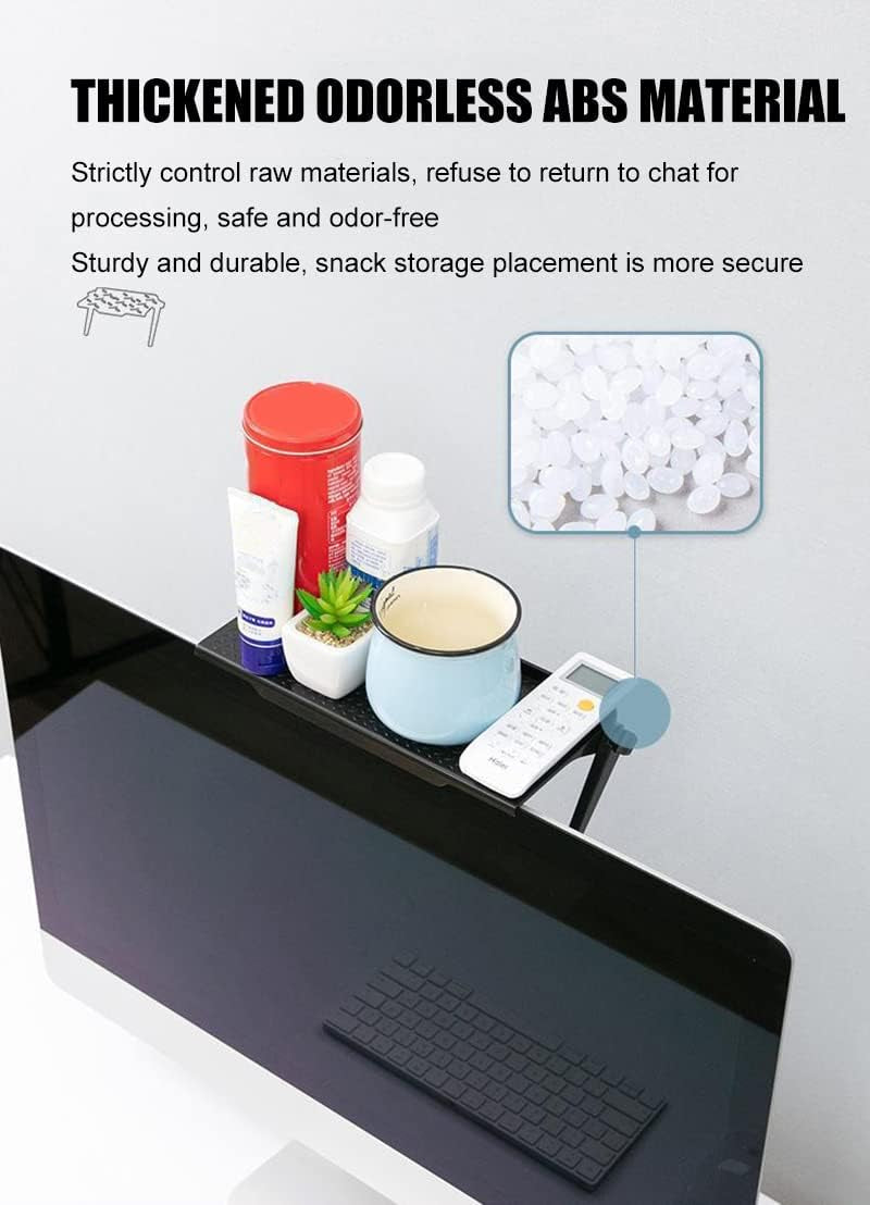 2 Park TV Top Shelf Apple Tv Mount Monitor Shelf Screen Storage Shelf Floating Tv Stand Router Shelf Adjustable Mount for Media Box, Game Console, Router TV, Camera Frames Remote 11.8 X 4.7 Inch