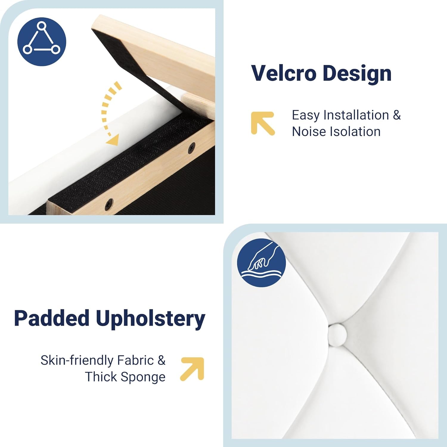 Queen Size Bed Frame, Storage Headboard with Charging Station, Wingback Velvet Upholstered, Diamond Stitched Button Tufted, Sturdy Wooden Slats, No Box Spring Needed, Easy Assembly, White