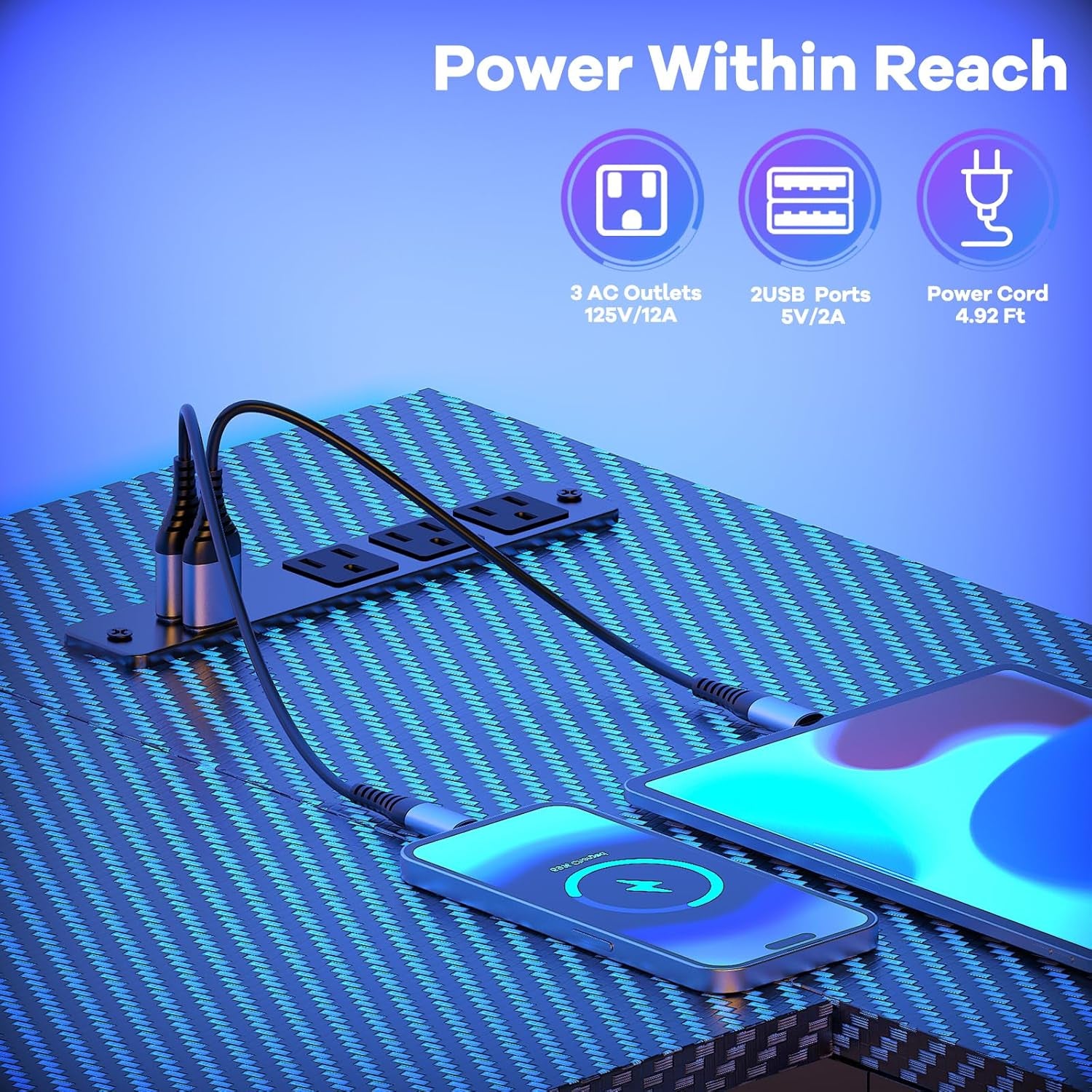 40 Inch Gaming Desk with USB Power Outlet and LED Light- Reversible L Shaped Desk with Storage Bag,Computer Desk with Adjustable Monitor Stand& Storage Shelves and CPU Stand,Corner Desk Table