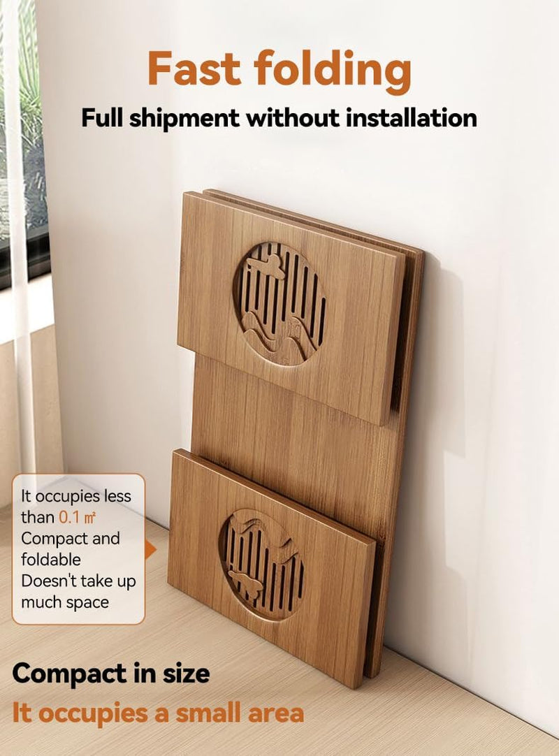 Folding Coffee Table, Foldable Japanese Floor Table No Assembly, Low Coffee Table for Sitting on the Floor, Small Coffee Tables for Living Room Meditation Tea Room Tatami Dining 39.4 Inch