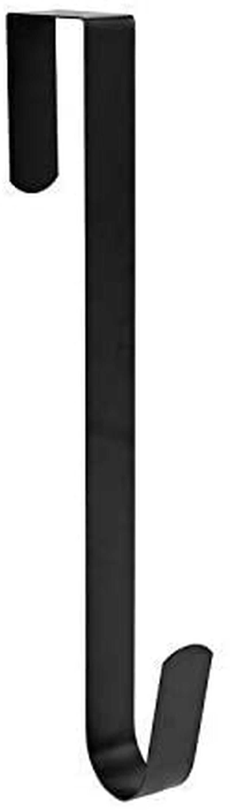 15" Wreath Hanger for Front Door,Sturdy Steel Wreath Door Hanger,Over the Door Hanger Hook (Black,1)