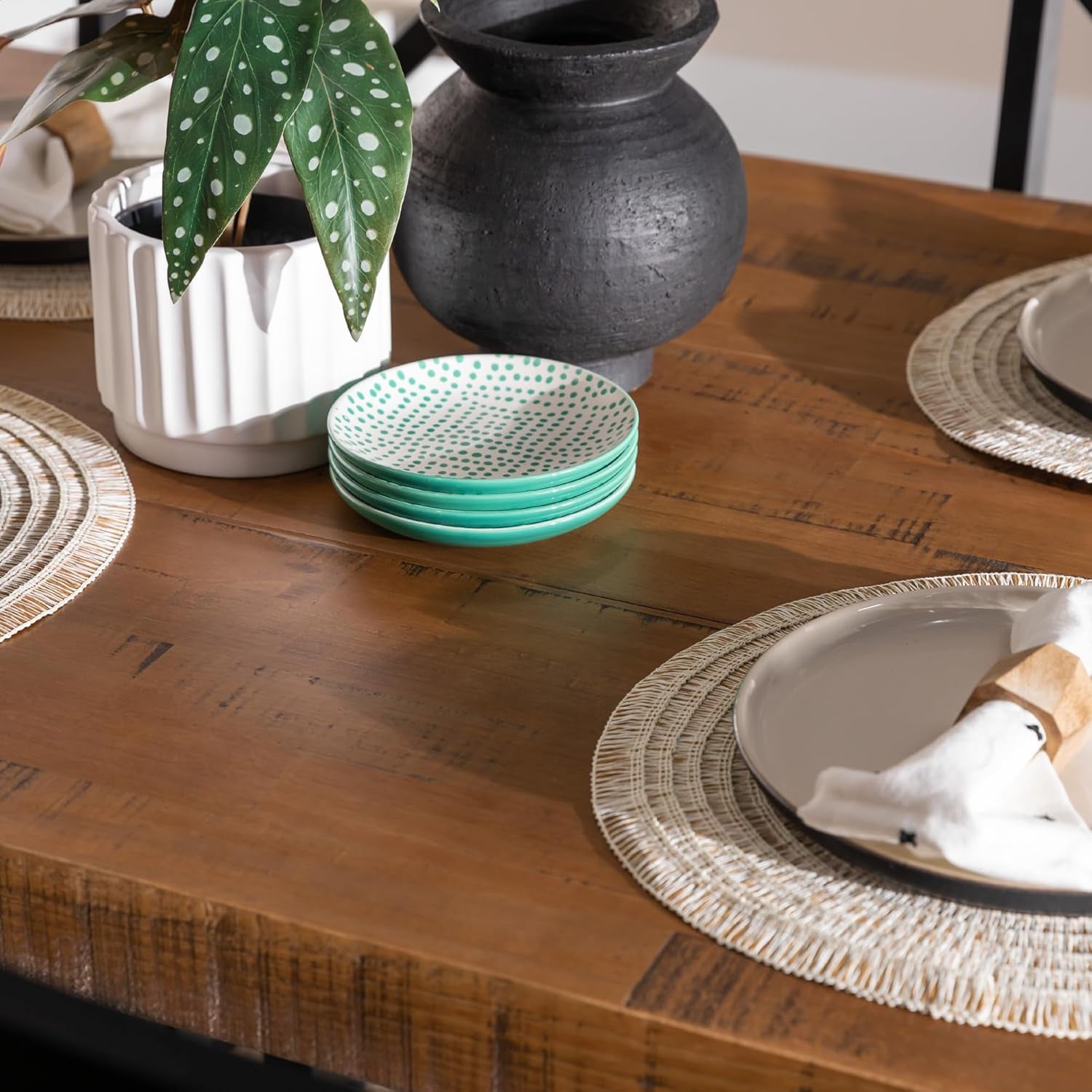 Durango Distressed Solid Wood Dining Table, 72 Inch, Rustic Oak