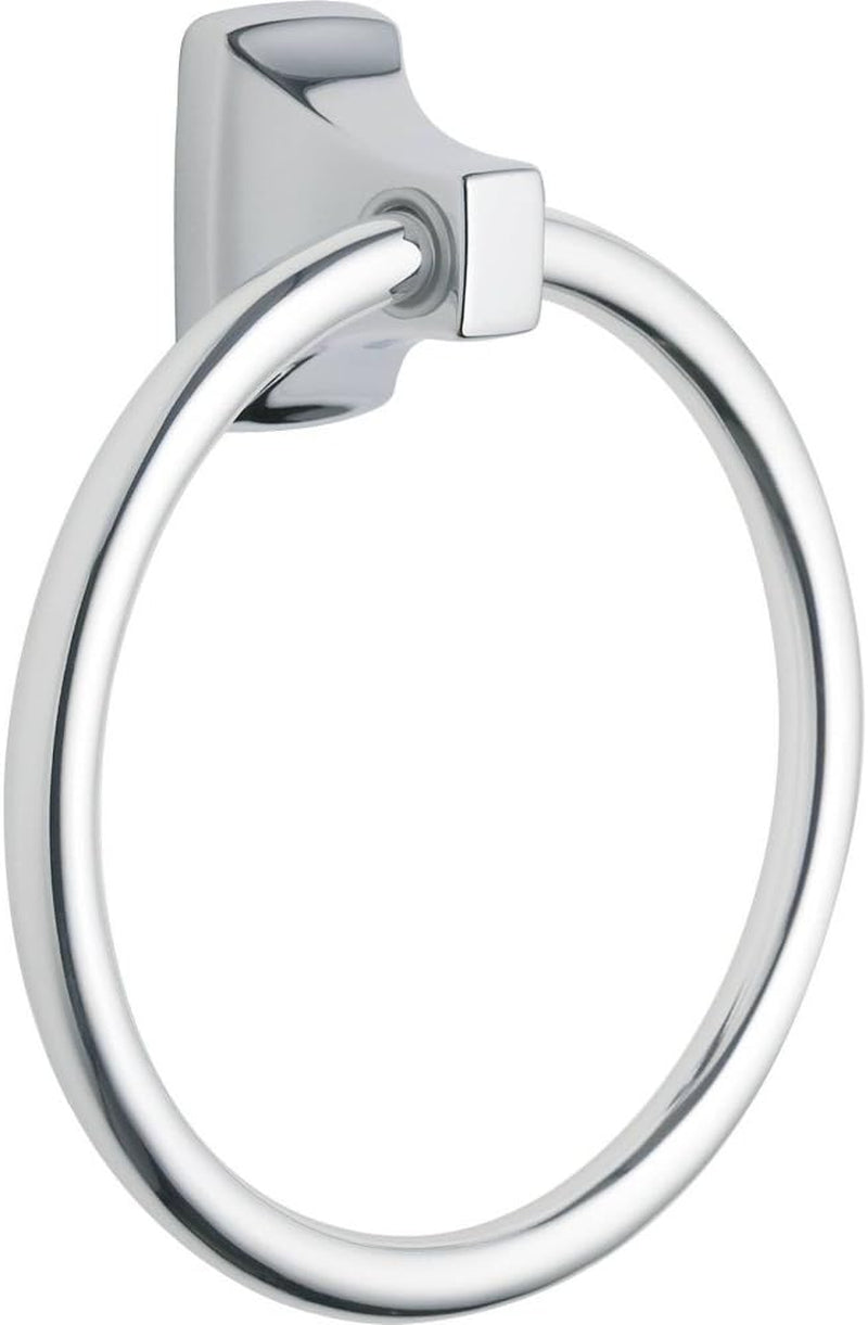 Donnor Collection Chrome 6.25-Inch Diameter Wall Mount Contemporary Bathroom Hand-Towel Ring, P5860