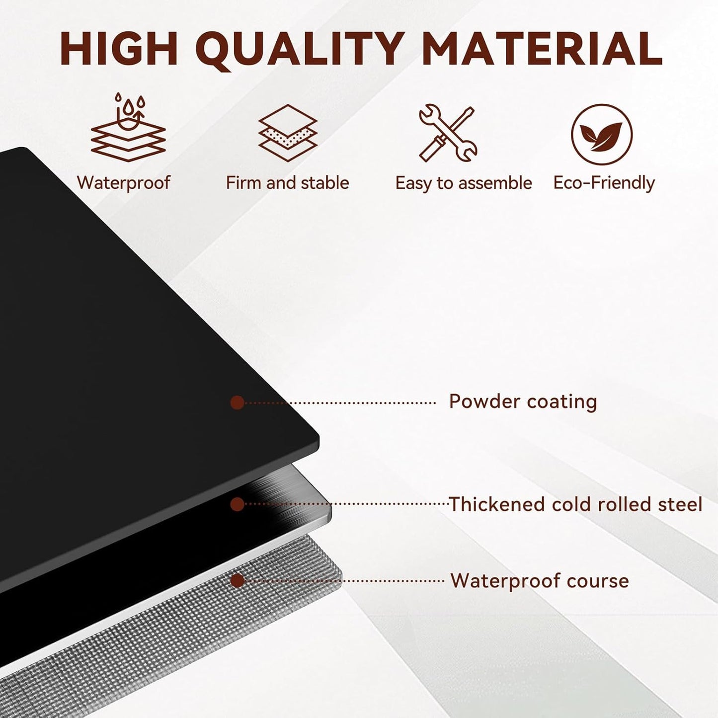 71" Metal Display Cabinet with Glass Doors, Locking Curio Cabinets with 4 Adjustable Shelves, Glass Display Case for Collectibles, Metal Storage Cabinet