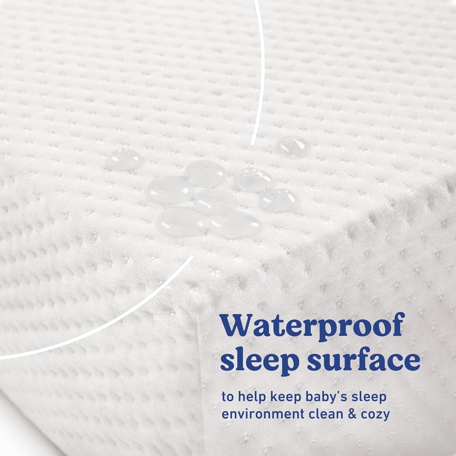 Premium Crib & Toddler Mattress – GREENGUARD Gold Certified, Certipur-Us Certified Foam, Machine Washable Cover with 100% Waterproof Surface, Fits Standard Full Size Baby Crib and Toddler Bed