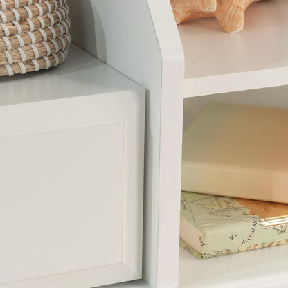 Shoal Creek Bookcase Headboard, Twin, Soft White Finish
