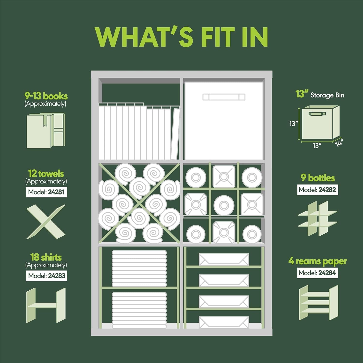 CUBICLE Book Shelf, 6-Cube Bookshelf, Extra Thick Frame Horizontally & Vertically Reversible Bookcase with Open Back, 14.6" X 44" X 30", for Living Room, Bedroom, Home Office, White