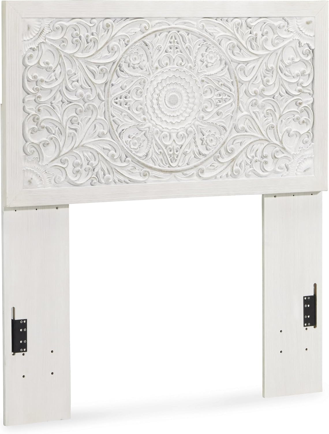 Paxberry Boho Chic Panel Adjustable Headboard ONLY, Full, Whitewash