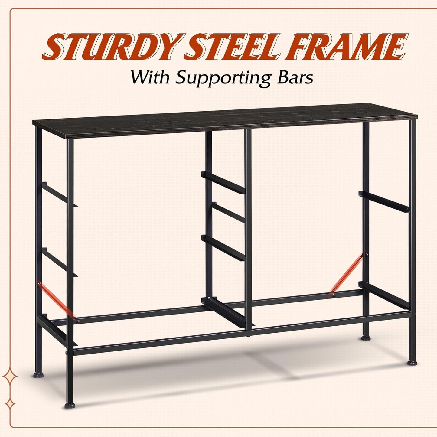 Dresser for Bedroom with 5 Drawers, Wide Dressers with Drawer Organizers, Chest of Drawers, Fabric Dresser for Living Room, Closet, Hallway, Charcoal Black Wood Grain Print