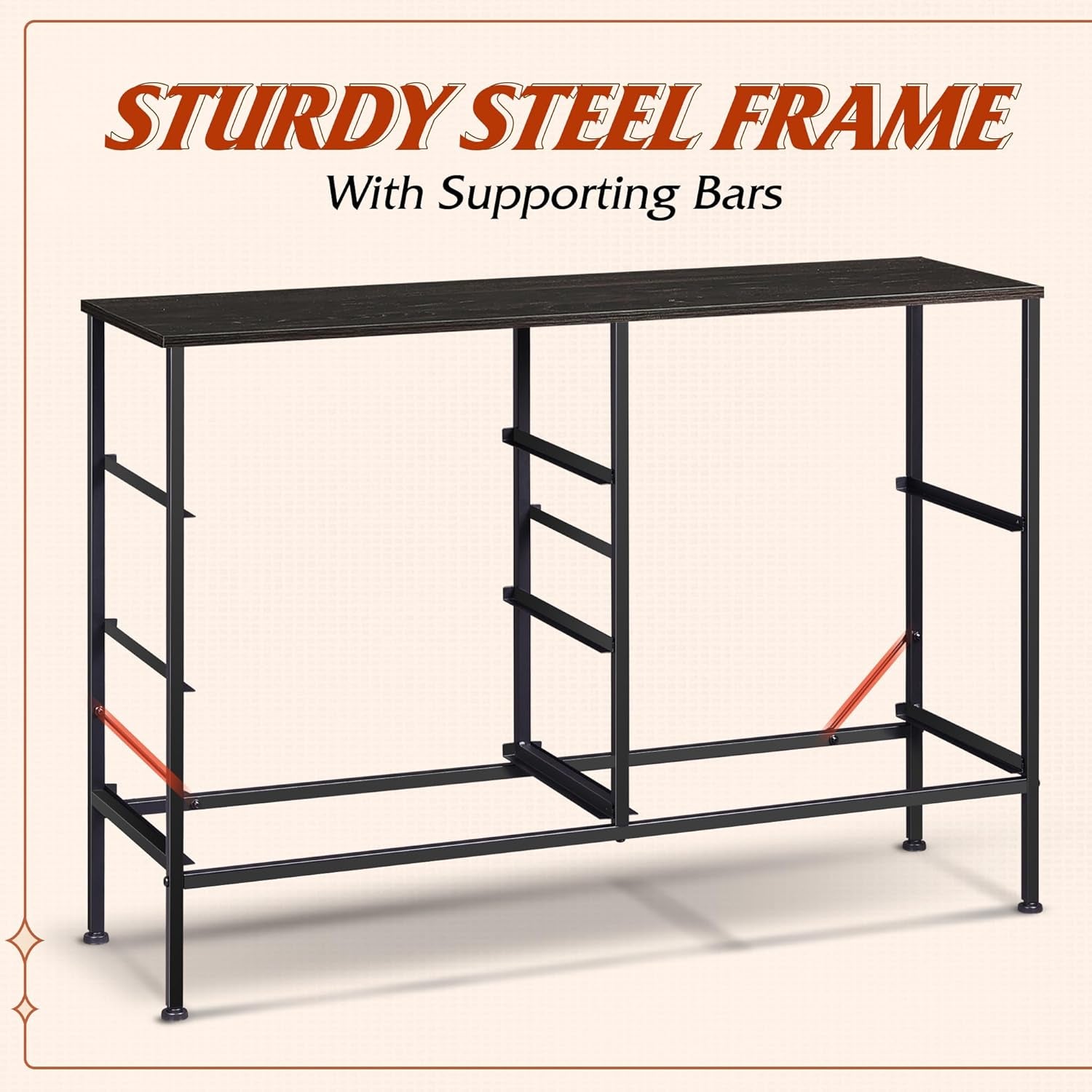 Dresser for Bedroom with 5 Drawers, Wide Dressers with Drawer Organizers, Chest of Drawers, Fabric Dresser for Living Room, Closet, Hallway, Charcoal Black Wood Grain Print