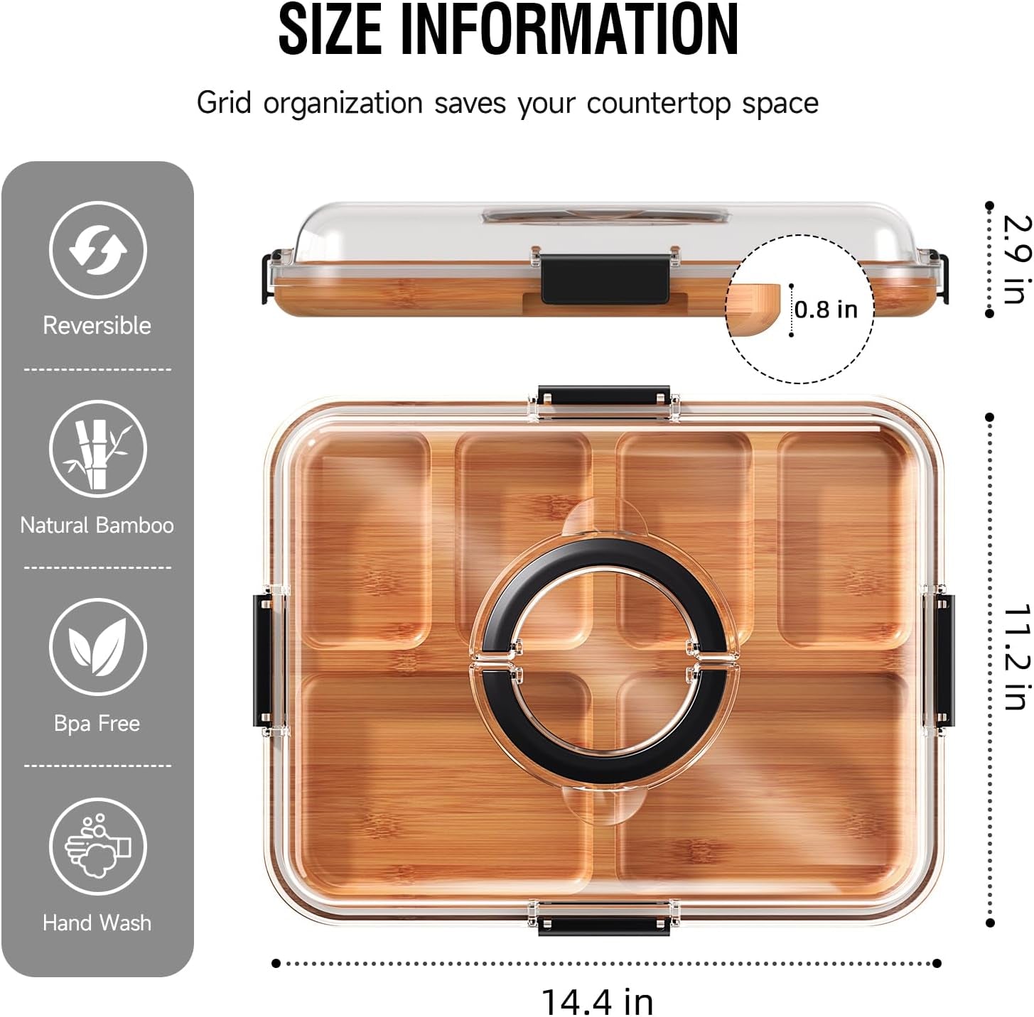 Charcuterie Board with Clear Lid, Travel Portable Cheese Board Charcuterie Boxes Cutting Boards for Kitchen, House Warming Gifts New Home, Gifts for Women (6 Compartments Black)