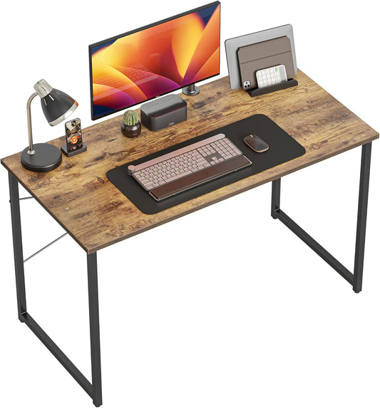 Computer Desk, 47 Inch Home Office Small Desk, Modern Simple Style PC Table for Home, Office, Study, Writing, Vintage Brown
