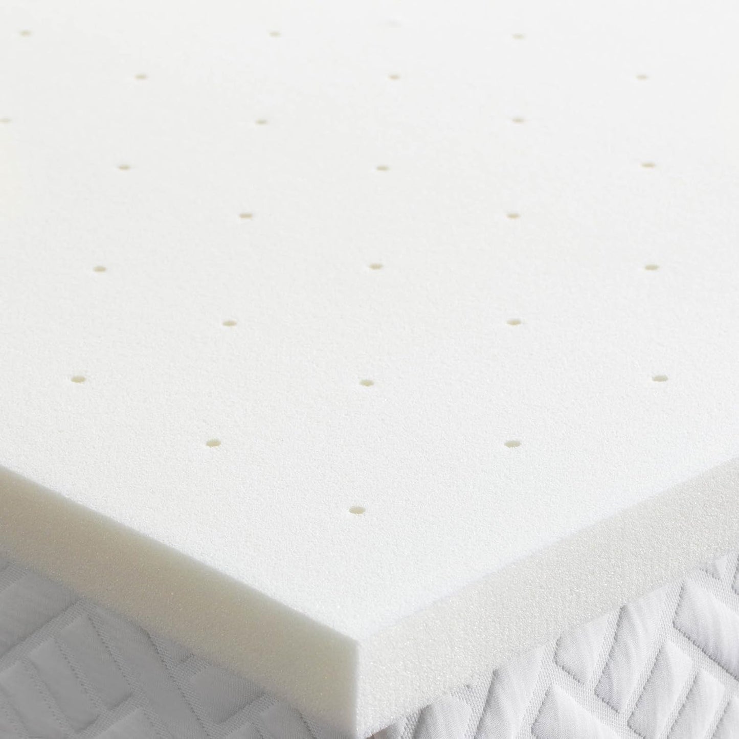 2 Inch Memory Foam Mattress Topper - King,Off White