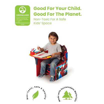 Chair Desk with Storage Bin - Greenguard Gold Certified, Spider-Man