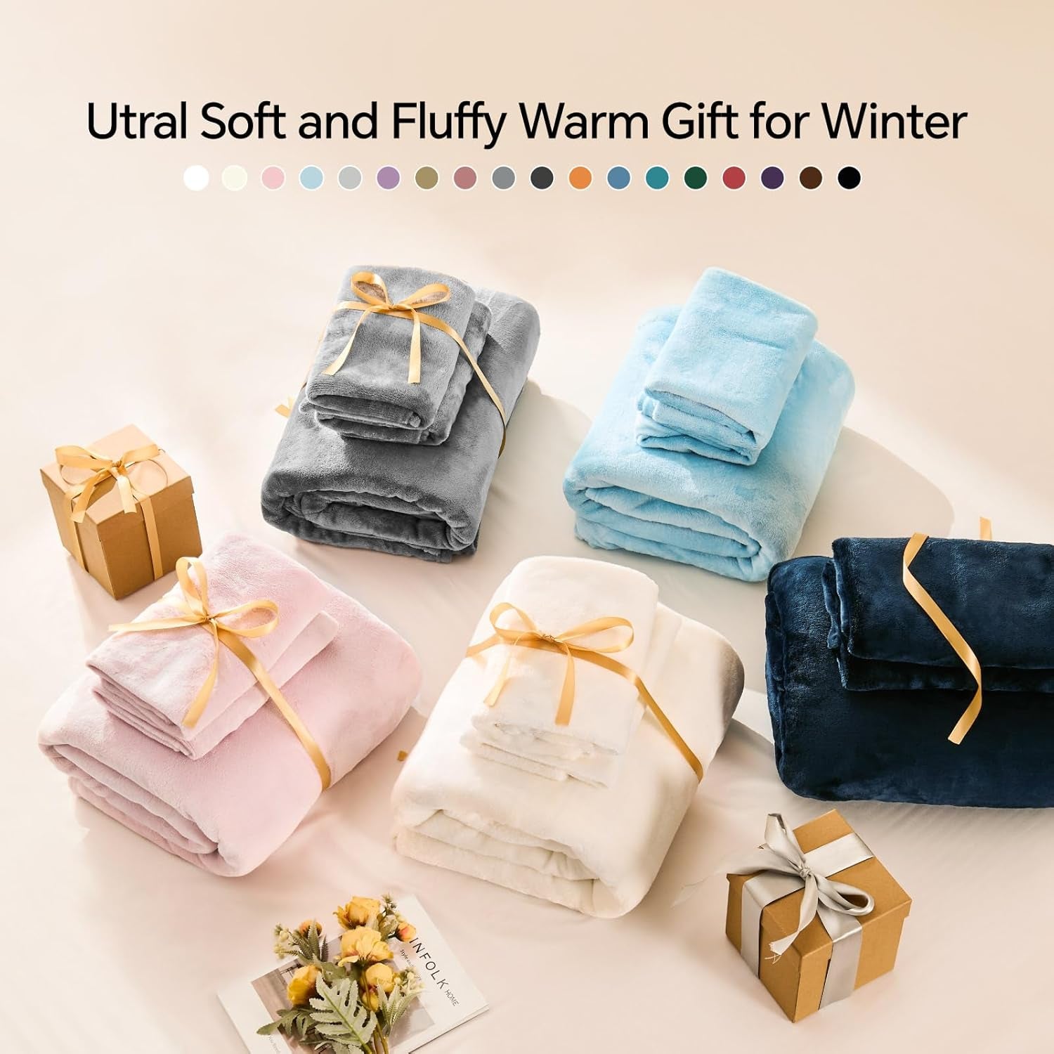 Fleece Sheets Queen Size Bed Set, Super Soft and Warm Fuzzy Plush Queen Sheet Set 4 Piece for Winter Gift & Decor , Includes 1 Deep Pocket Fitted Sheet, 1 Flat Sheet and 2 Pillowcases (Grey)