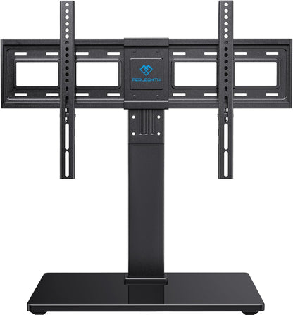 Universal Swivel TV Stand Legs for 37-65 75 Inch LCD LED Tvs, Height Adjustable Table Top Mount with Tempered Glass Base, VESA 600X400Mm, Television TV Stands Holds up to 99Lbs, PSTVS13