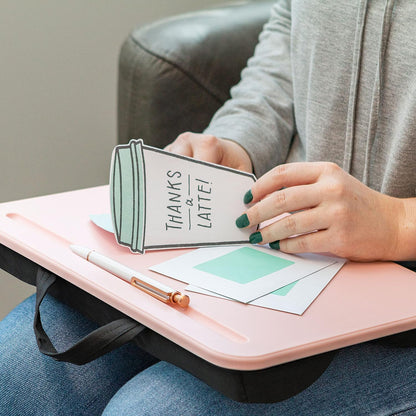 Compact Lap Desk - Fits up to 15 Inch Laptops - Rose Quartz - Style No. 43104