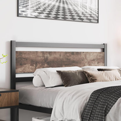 Headboard Only Wooden Headboard with Metal Slats Sturdy Rustic Headboards Easy Assembly, Twin Xl/Queen/King (King)
