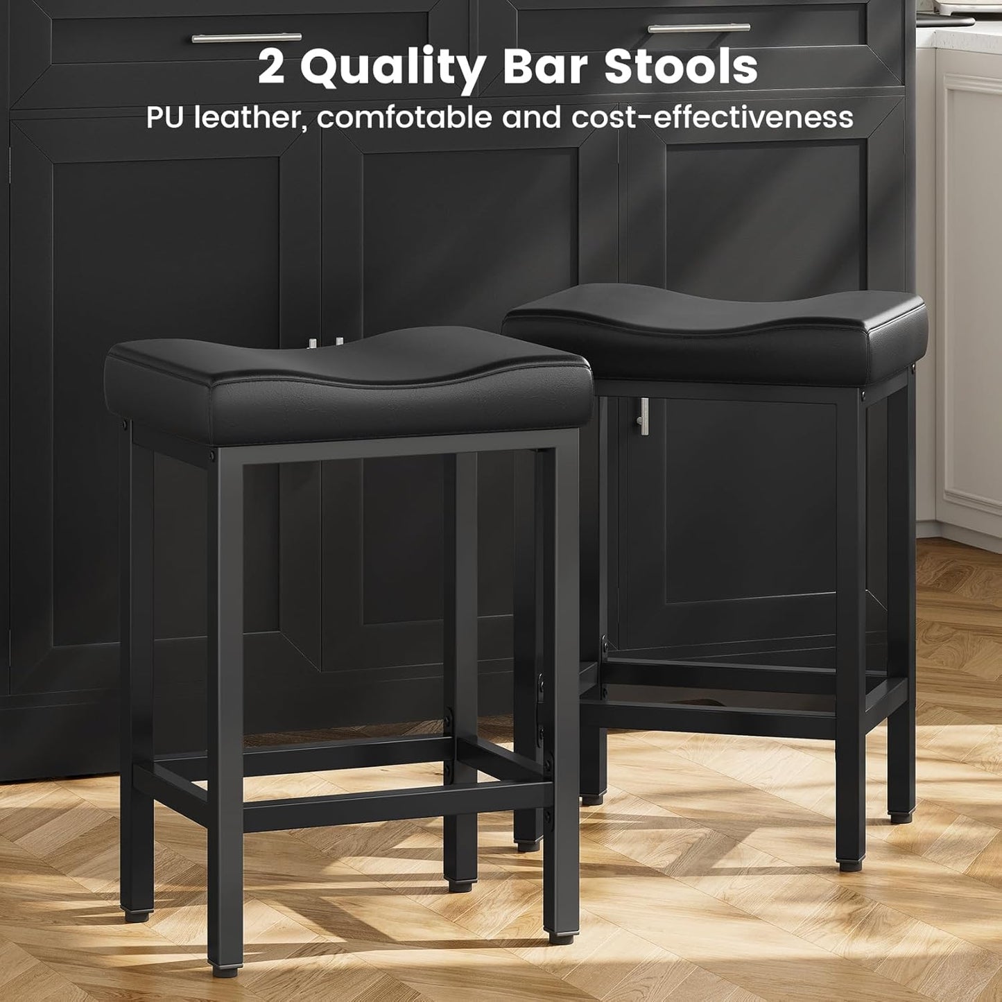 56'' Kitchen Island with Seating and Stainless Steel Countertop, Rolling Kitchen Island on Wheels with Folding Drop Leaf, Power Outlet, Spice/Towel Rack, Island Table Cart for Kitchen, Black