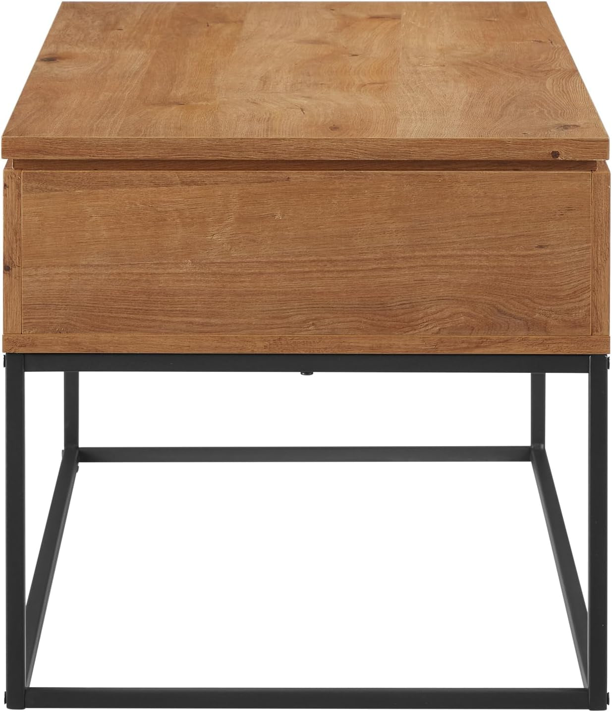 Akron Modern Open Box Lift-Top Storage Coffee Table, 40 Inch, English Oak