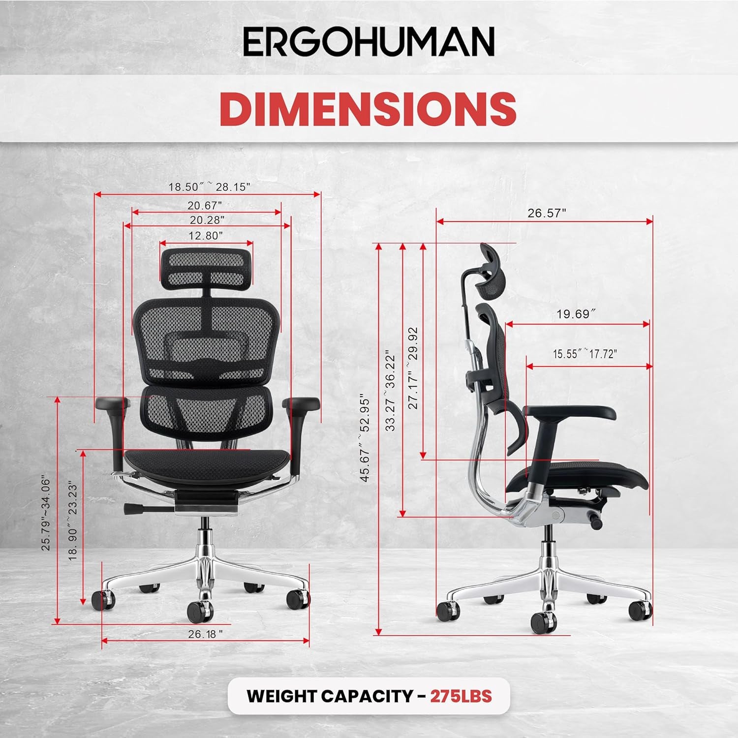 Eurotech ME7ERG GEN2 High Back Mesh Office, Computer, or Gaming Chair W/Tilt Tension Control & Lock, Back Angle/Height, Swivel Arms, Seat Height,/Depth, and Arm Height Adjustments, Black