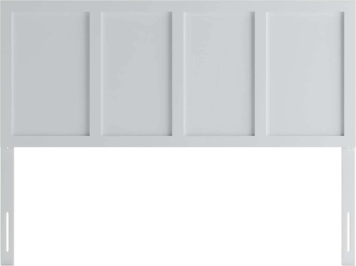 Omar Queen Size Wooden Headboard Only, Four Panel Headboard in White