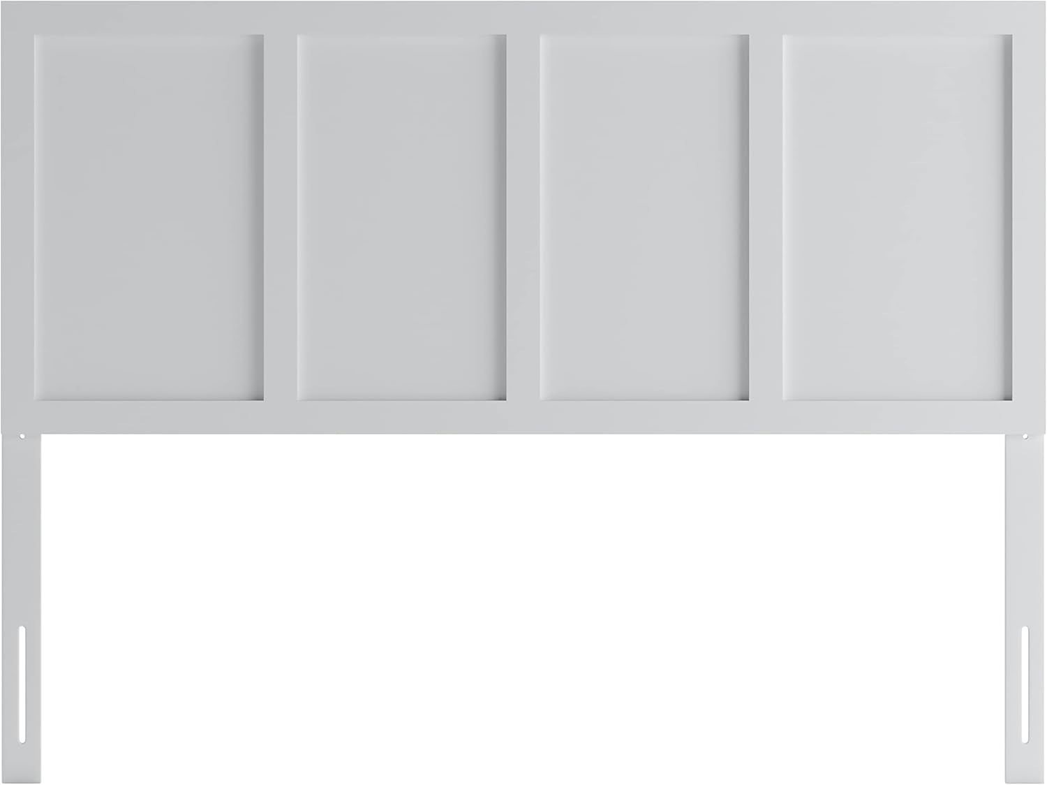 Omar Queen Size Wooden Headboard Only, Four Panel Headboard in White
