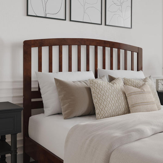 , Richmond Slatted Queen Solid Wood Headboard, Walnut