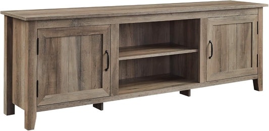 Ashbury Coastal Style Grooved Door TV Stand for Tvs up to 80 Inches, 70 Inch, Grey Wash