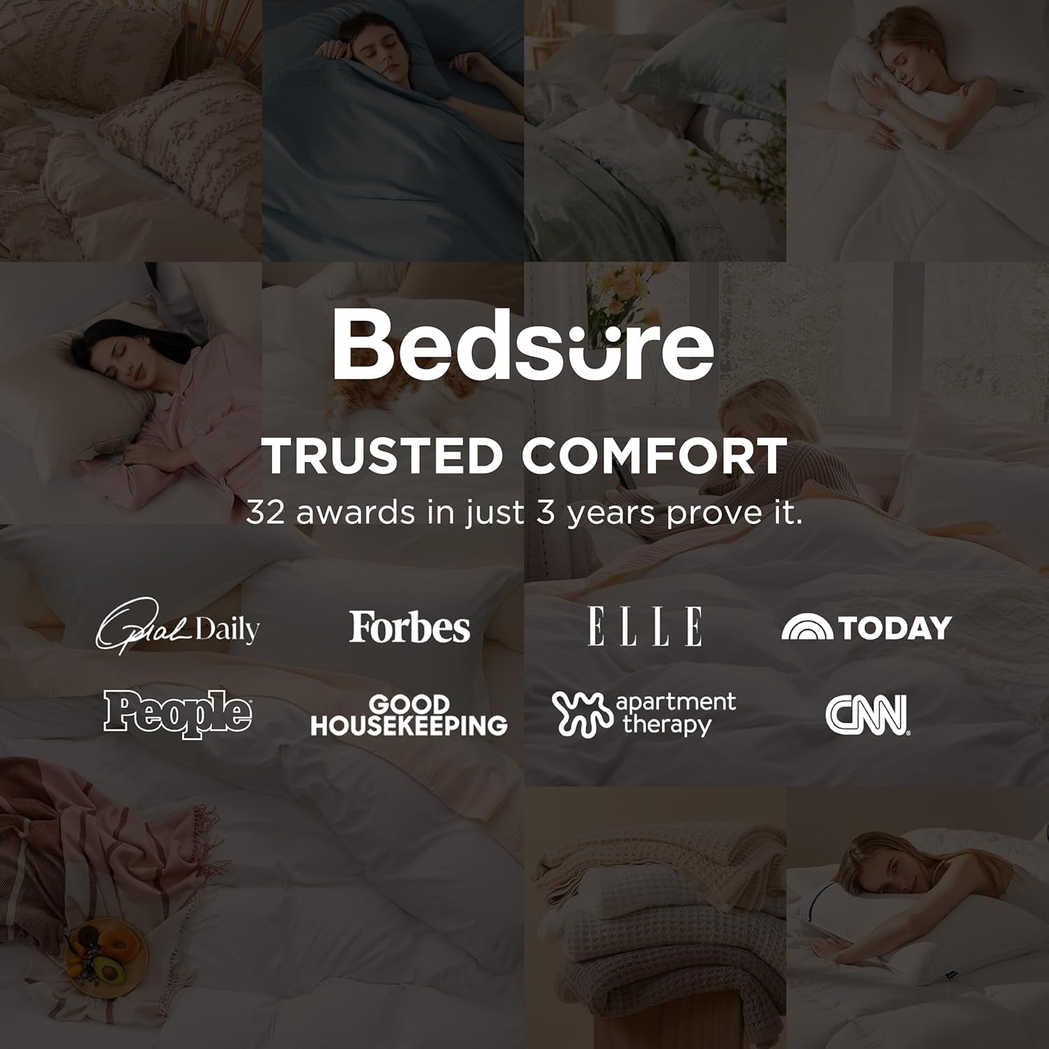 Bedsure Duvet Cover King Size-3 Pieces Prewashed 100% Polyester -Like Extra Soft Bedding Set, Includes 1 Duvet Cover 104X90 Inches with Zipper Closure & 2 Pillow Shams,Linen, Comforter Not Included