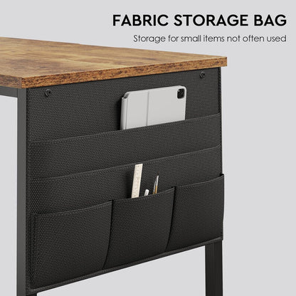 Home Office Desk with Drawers Adjustable Shelves, 59 Inch Writing Desk with File Cabinet, Large Computer Desk with Storage, Rustic Brown