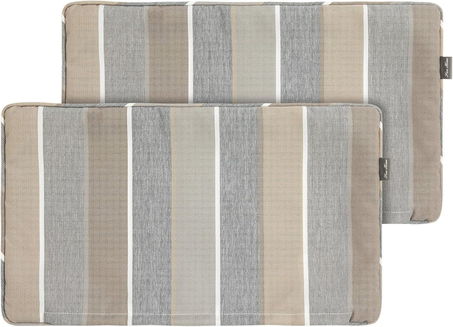 Waterproof Outdoor Lumbar Pillow Covers Set of 2,Home Decor for Garden Patio Furniture,Couch,Sofa 12"X20" Inch Decorative Pillows Cover Only,No Insert(Gray Stripe)