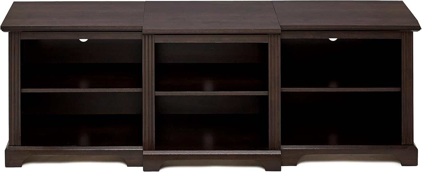 70Inch Modern TV Stand Storage Media Console Entertainment Center for Tvs up to 80,Espresso