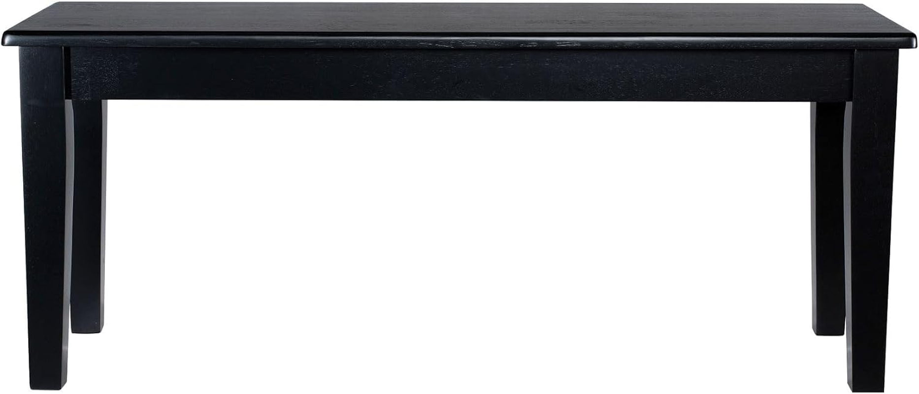 Shaker Backless Wood Bench - Black Finish