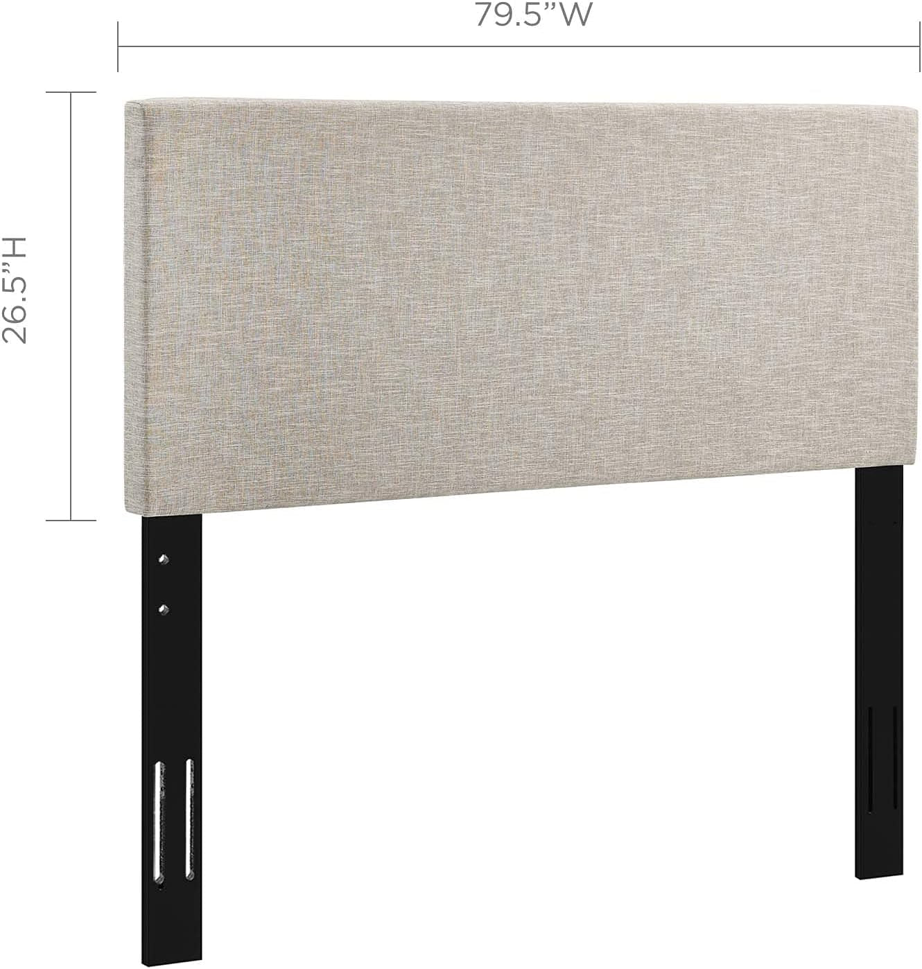 Claire Linen Fabric Upholstered King and California King Headboard in Beige